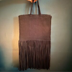 Rachel Comey “Raine” Black Fringe Tote Bag, New with Tags